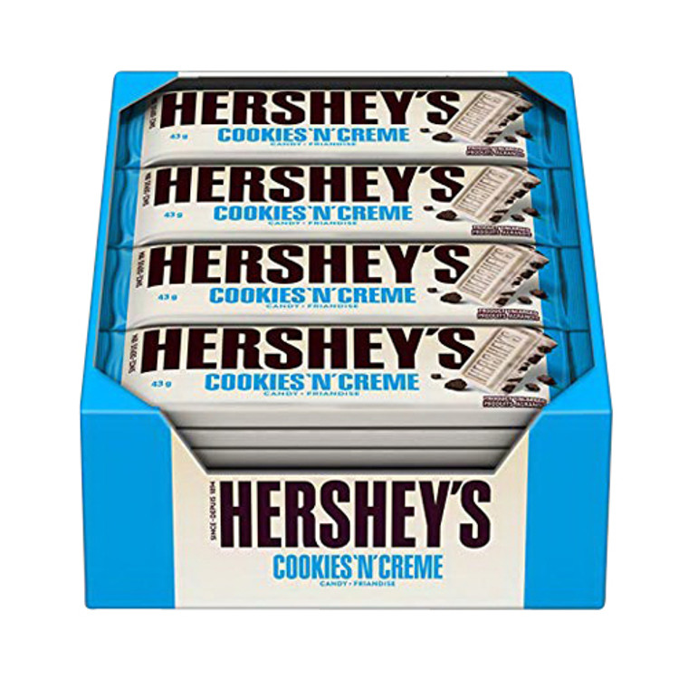 Hersheys Cookies N Creme Candy Bar 1.55 Oz, 36 Pack