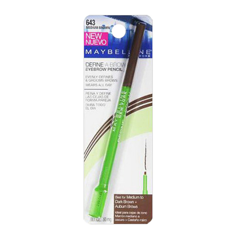 Maybelline Define A Brow Eye Brow Pencil, 643 Medium Brown