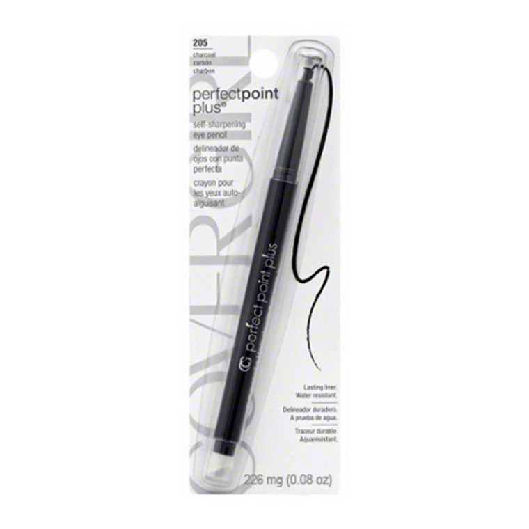 Cover Girl Perfect Point Plus Self Sharpening Eye Pencil, Charcoal #205 0.08 Oz - 2 Ea