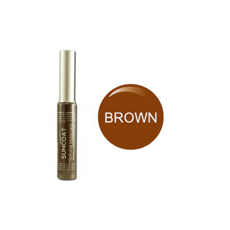 Suncoat Sugar Based Natural Mascara, Brown Vegan - 0.33 Oz