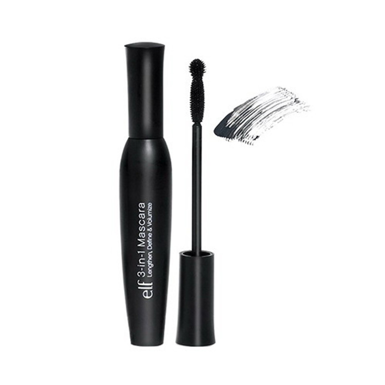e.l.f Cosmetic Essential 3-In-1 Mascara, Very Black, 0.28 oz, 2 Ea