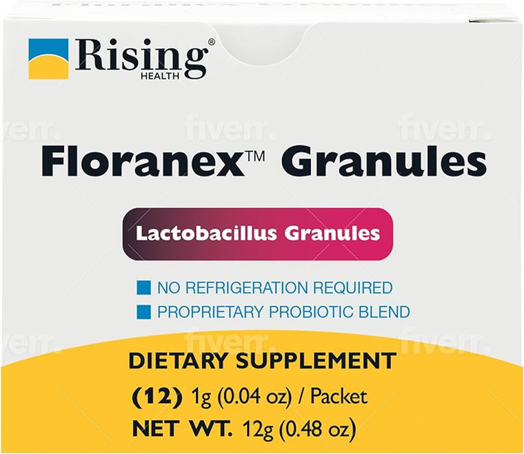 Rising Floranex Antidiarrheal Agents Granules Packets, 12 Ea