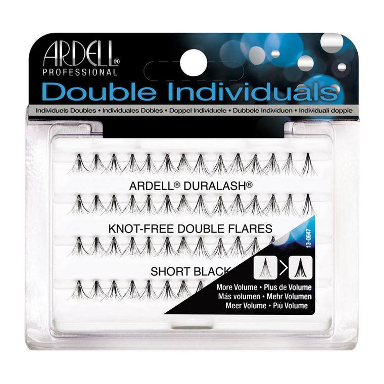 Ardell Double Individuals Knot Free Double Flare Eye Lashes Short Black, 56 Ea