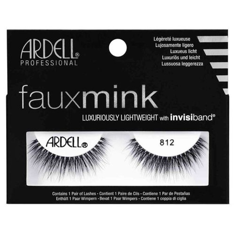 Ardell Professional Faux Mink Designer Lash Collection 812 Black Eye Lashes, 1 Ea
