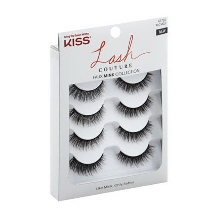 Kiss Eyelashes Couture Faux Mink Collection, Jubilee Multipack, 4 Ea