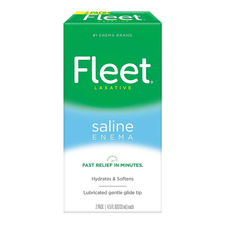 Fleet Laxative Saline Enema, Twin Pack - 9 Oz