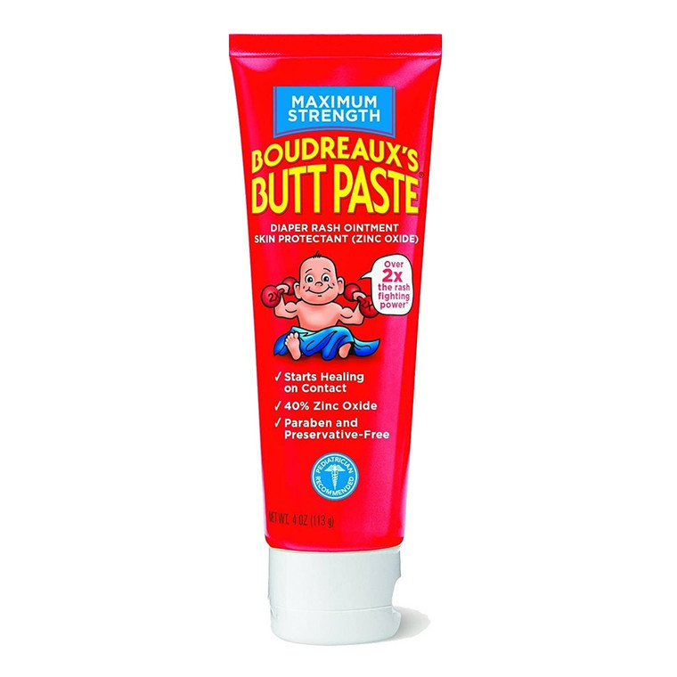 Boudreauxs Maximum Strength Butt Paste Diaper Rash Ointment - 4 Oz