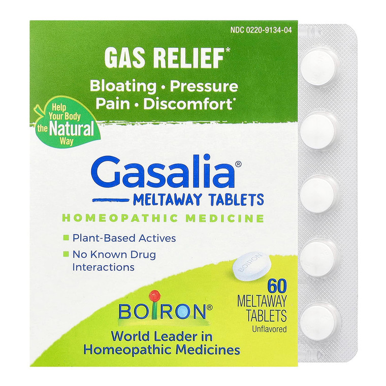 Boiron Gasalia Quick Dissolving Tablets Homeopathic Gas Relief Digestive Support 60Ea
