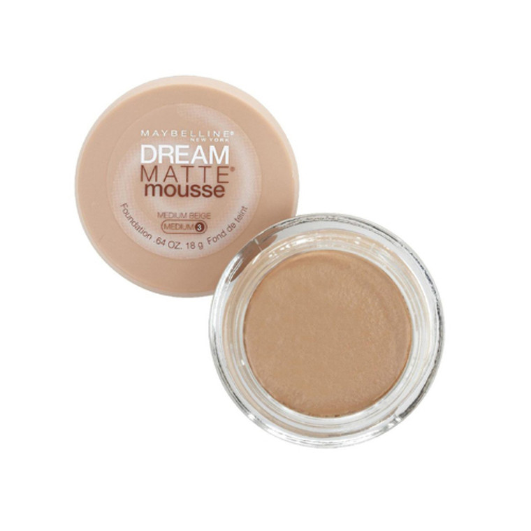 Maybelline Dream Matte Mousse Foundation, Medium Beige, 0.64 Oz - 1 Ea