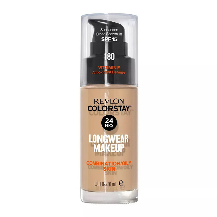 Revlon Colorstay Makeup with Softflex for combination and oily skin Sand Beige 180 Foundation 1Oz (30ml)