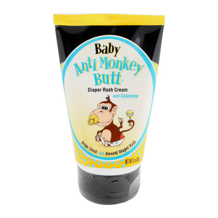 Baby Anti Monkey Butt Diaper Rash Cream With Calamine - 3 Oz
