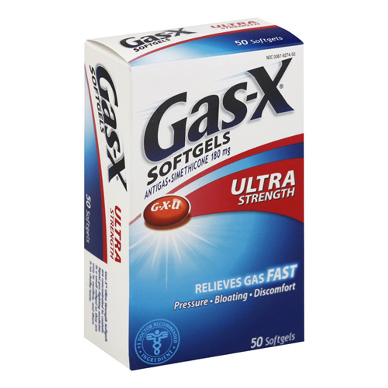 Gas X Ultra Strength Softgels, 50 Ea