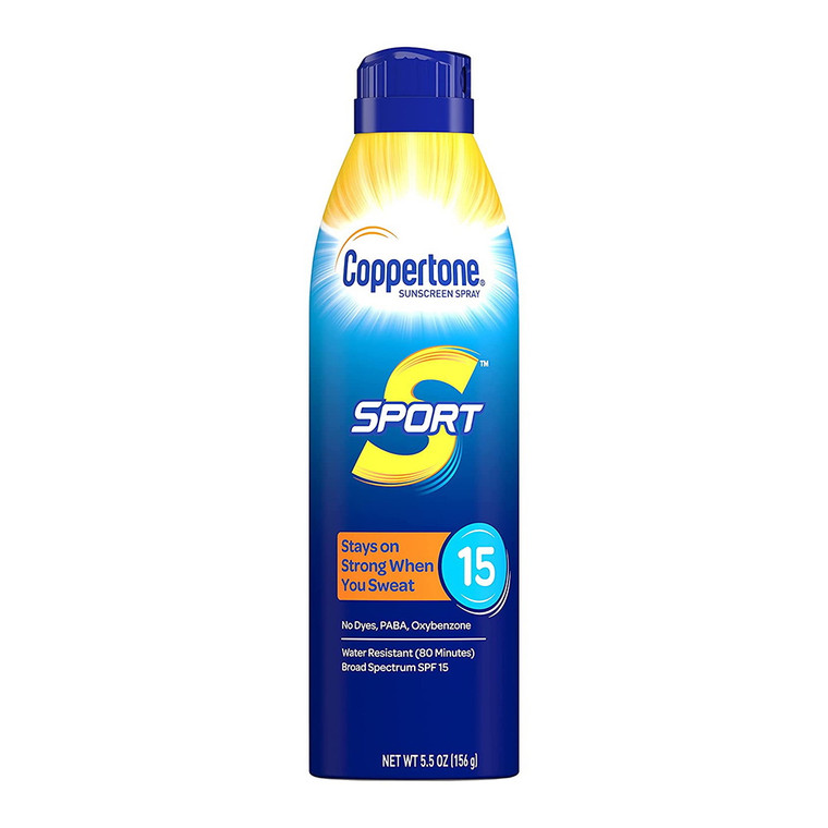 Coppertone Sunscreen Spray with Broad Spectrum Spf 15, Sport, 5.5 Oz