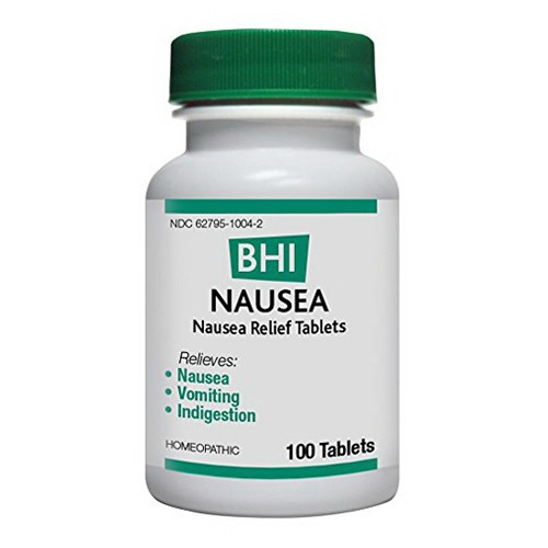 MediNatura BHI Nausea Homeopathic Tablets Relieves Nausea, Vomiting And Indigestion - 100 Ea