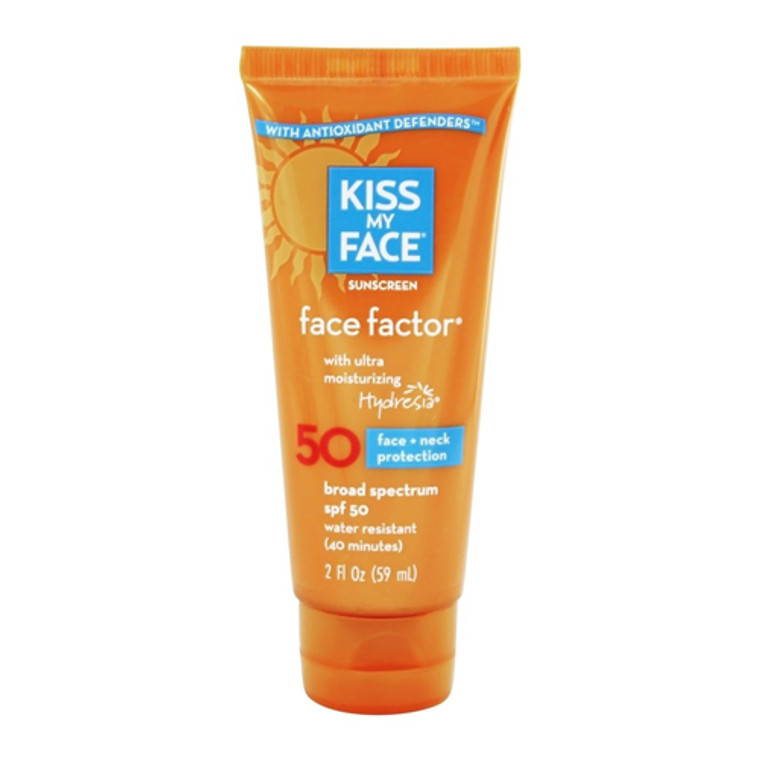 Kiss My Face Face Factor Sunblock Spf 50 For Face And Neck - 2 Oz