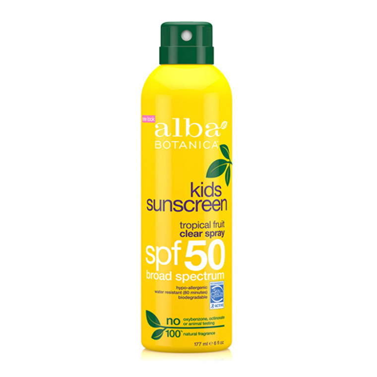 Alba Botanica Very Emollient Kids Spray Sunscreen SPF 50, 6 oz
