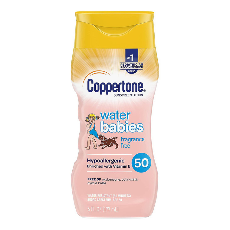 Coppertone WaterBabies Pure and Simple Free Lotion SPF 50, 6 Oz