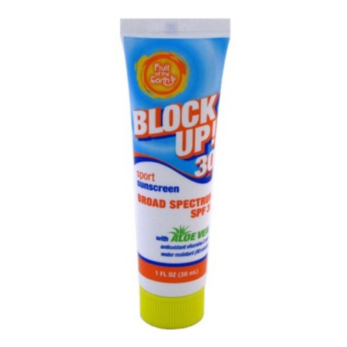 Fruit of The Earth Block Up SPF 30,Sport Sunscreen, 1 Oz