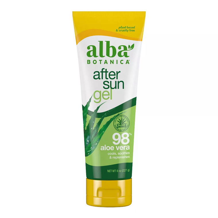 Alba Botanica 98% Aloe Vera After Sun Gel, 8 Oz