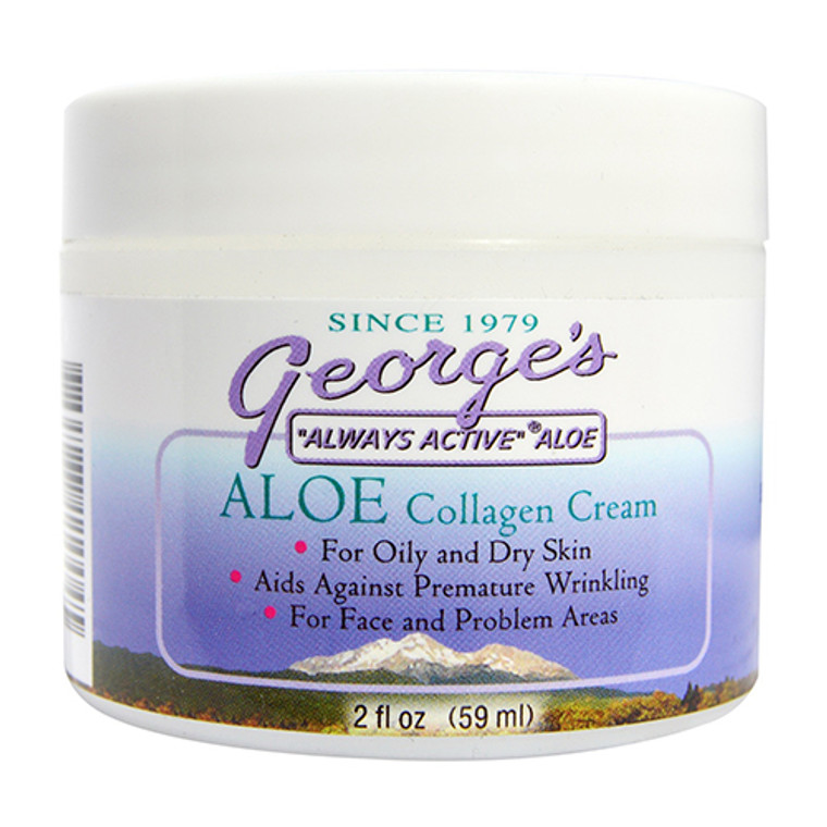 Georges Always Active Aloe Collagen Cream, For Oily and Dry Skin, 2 oz