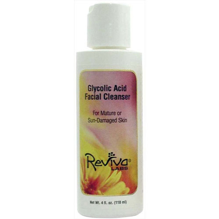Reviva Glycolic Acid Facial Cleanser For Mature And Sun Damaged Skin - 4 Oz