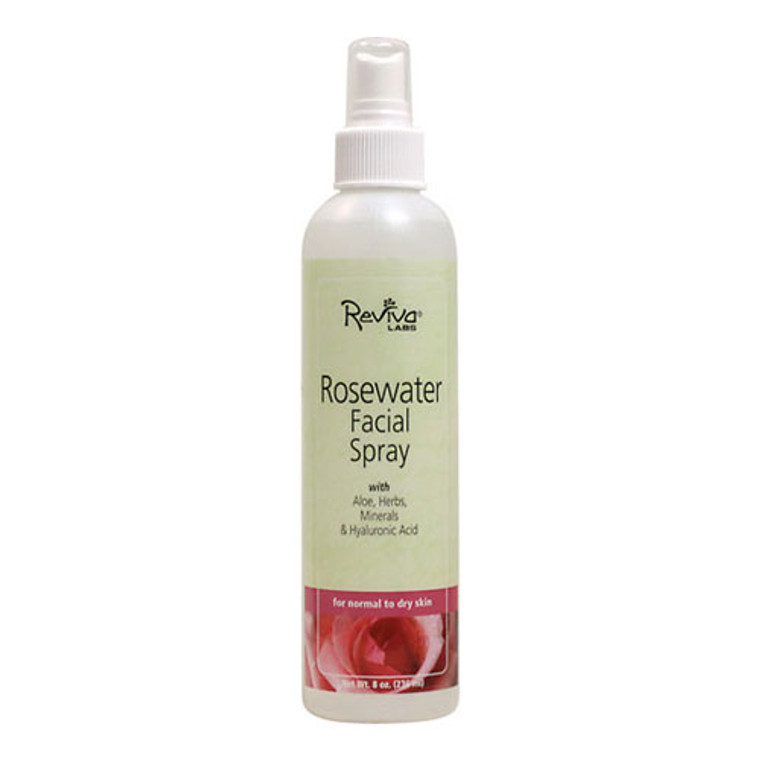 Reviva Labs Rosewater Facial Spray For Normal To Dry Skin - 8 Oz