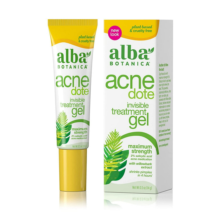 Alba Botanica Natural Acnedote Maximum Strength Invisible Treatment Gel 0.5Oz (14g)