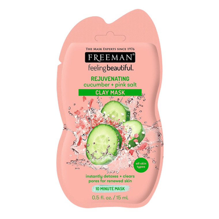 Freeman Feeling beautiful Rejuvenating Clay mask with Cucumber Plus Pink Soft, 0.5 Oz