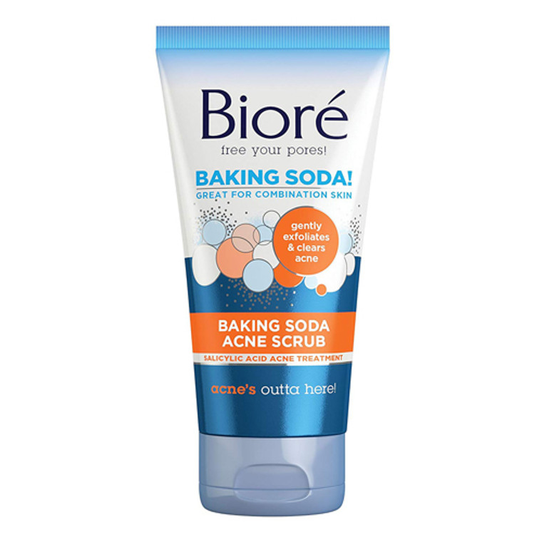 Biore Baking Soda Acne Scrub For Combination Skin, 4.5 Oz