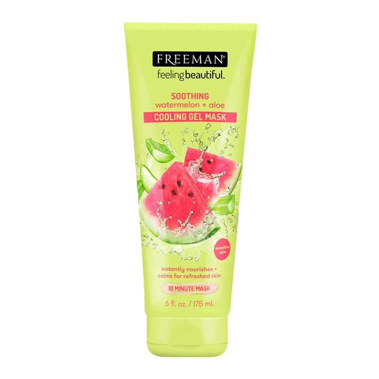 Freeman Soothing Watermelon Plus Aloe Cooling Facial Gel Mask, 6 Oz
