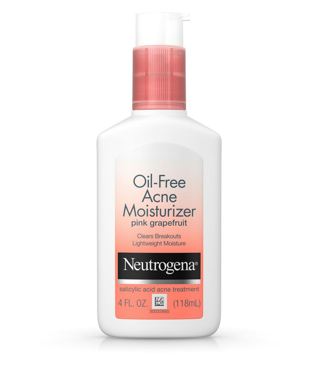 Neutrogena Oil-Free Acne Moisturizer Lotion, Pink Grapefruit, 4 oz