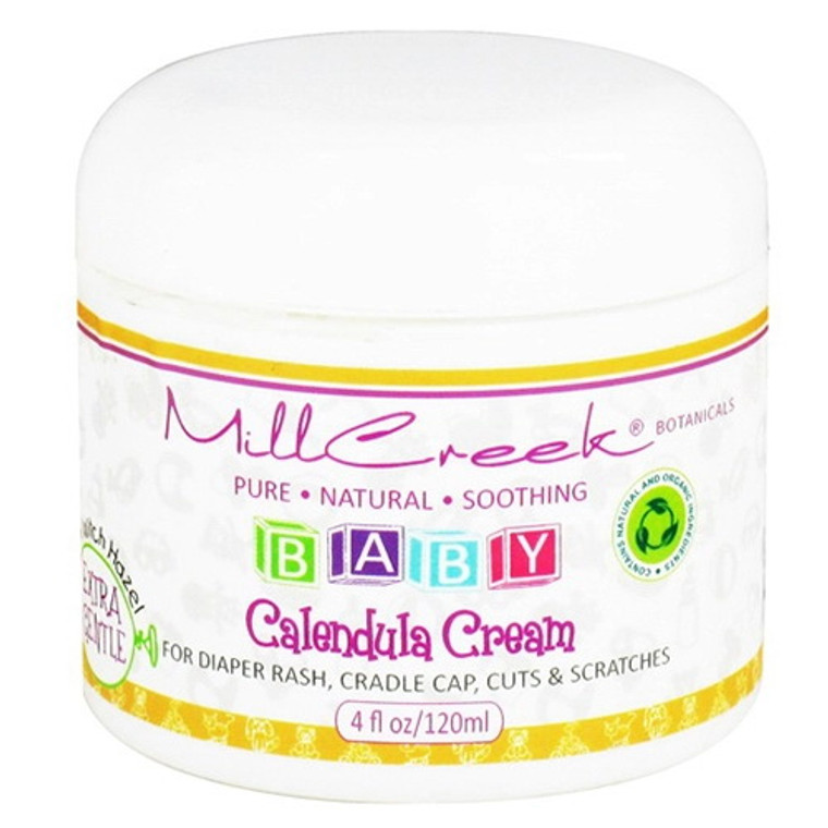 Mill Creek Botanicals Baby Calendula Cream For Diaper Rash - 4 Oz
