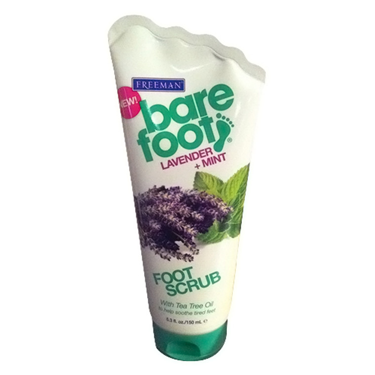 Freeman Bare Foot Lavender And Mint Foot Scrub With Tea Tree Oil, 5.3 Oz