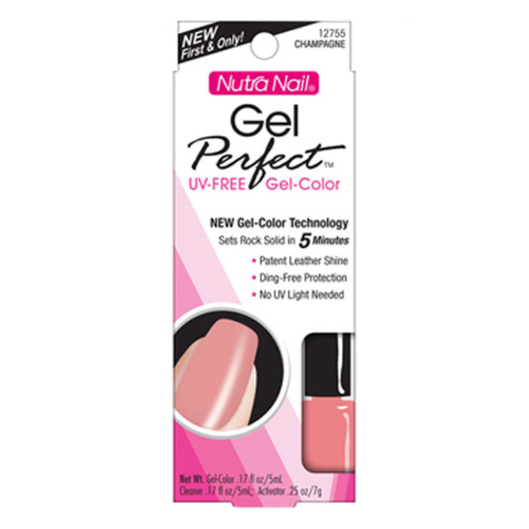 Nutra Nail Gel Perfect Uv Free Gel Color Champagne # 12755 - Kit