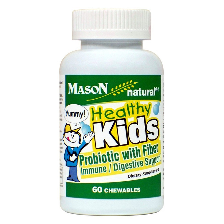 Natural Healthy Kids Probiotic With Fiber Chewable Tablets, Immune Support, 60 Ea