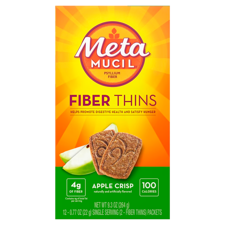 Metamucil MultiGrain Fiber Wafers Apple Crisp, 12 Ea