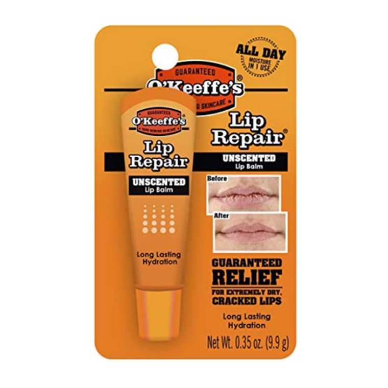 O'Keeffes Unscented Lip Repair Tube Lip Balm, 0.35 Oz