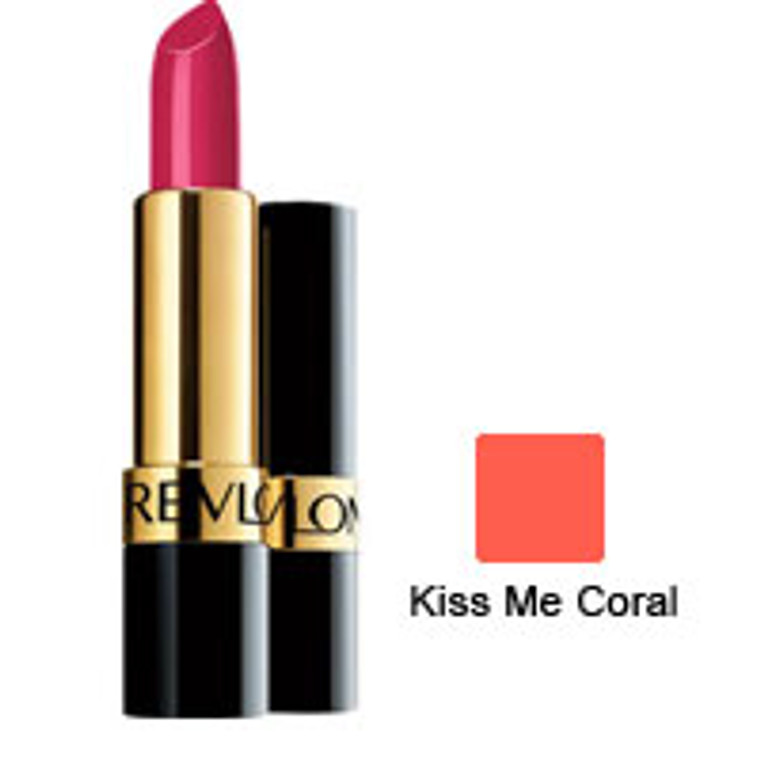 Revlon Super Lustrous Cream Kiss Me Coral Lipstick #750 - 0.2 Oz