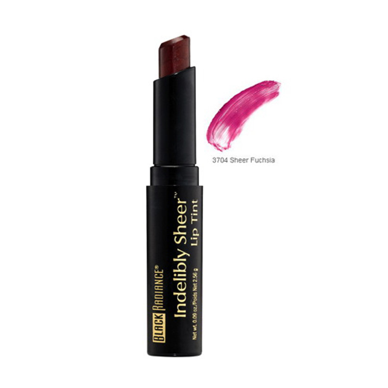 Black Radiance Indelibly Sheer Lip Tint 3704, Fuchsia - 3 Oz