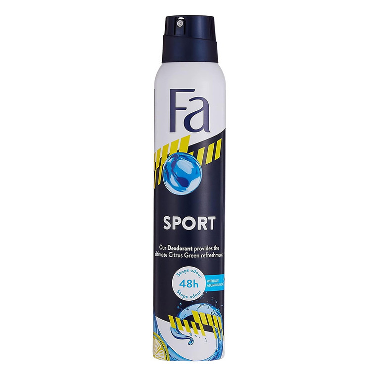 Fa 24 Hour Antiperspirant And Deodorant Spray For Men, Black, 6.75 Oz