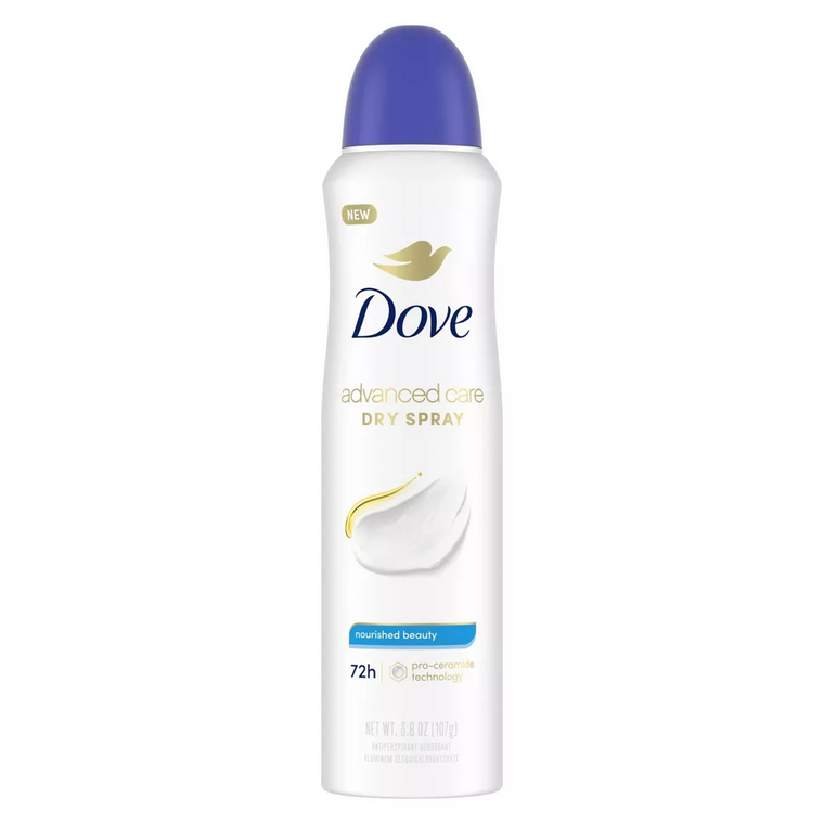 Dove Dry Spray Antiperspirant Deodorant Nourished Beauty, 3.8 Oz