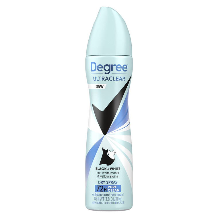 Degree Deodorant Womens Dry Spray, Black and White, 3.8 Oz