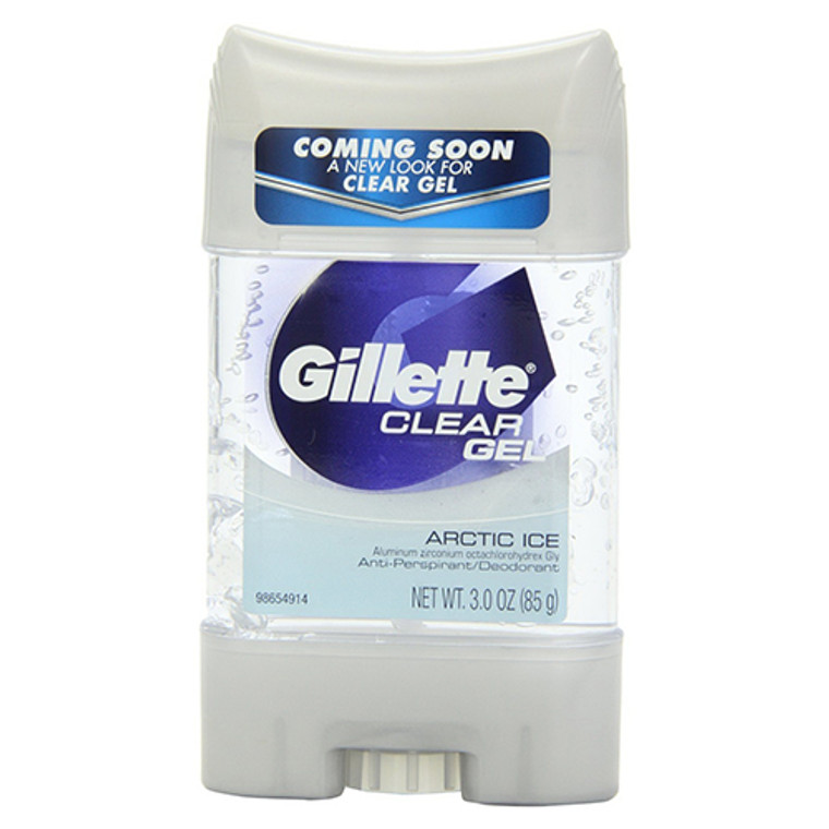 Gillette 3X Clear Gel Antiperspirant Deodorant, Arctic Ice - 3 Oz