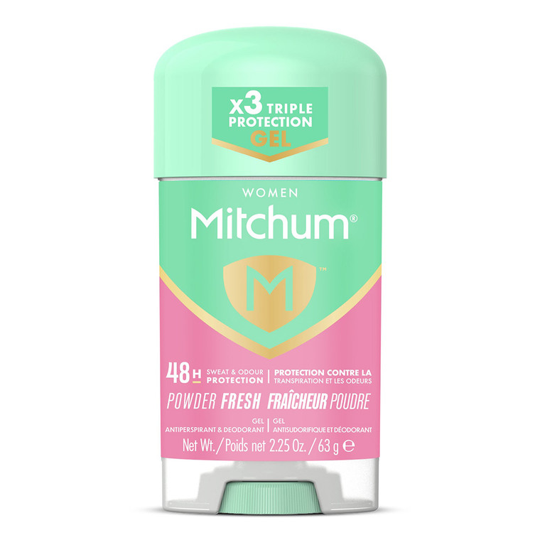 Mitchum Lady Clear Gel Antiperspirant and Deodorant for Sweat and Odor Protection Powder Fresh 2.25Oz (63g)
