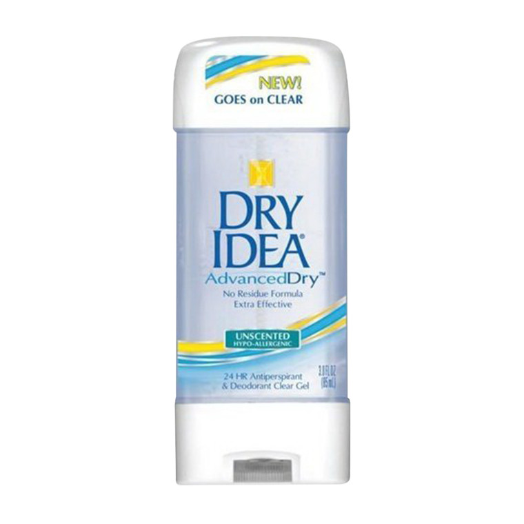 Dry Idea Antiperspirant Deodorant Clear Gel, Unscented - 3 Oz