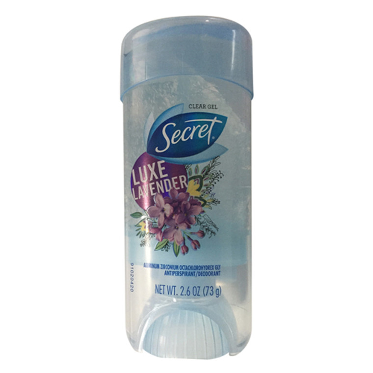 Secret Clear Gel Anti-Perspirant Deodorant, Luxe Lavender - 2.6 Oz