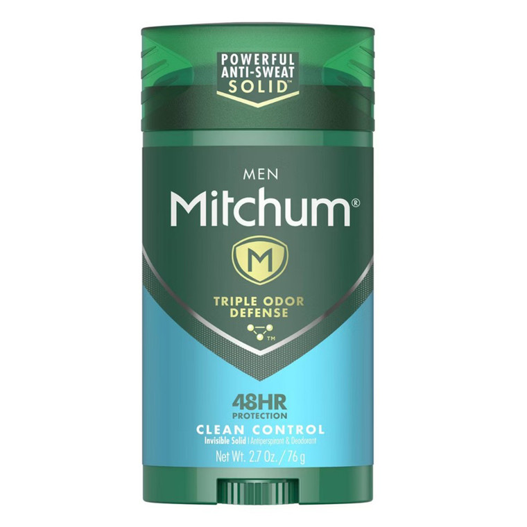 Mitchum Men Clean Control Invisible Solid Antiperspirant and Deodorant 2.7Oz (76g)