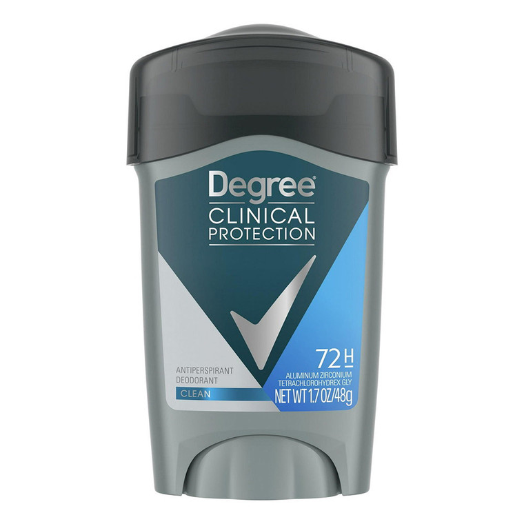Degree Men Clinical Antiperspirant and Deodorant Soft Solid Clean Sweat and Odor Protection Control 1.7Oz (48g)