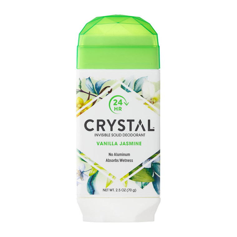 Crystal Invisible Solid Deodorant Absorbs Wetness, Vanilla Jasmine, 2.5 oz