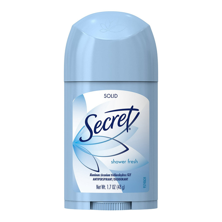 Secret Shower Fresh Wide Solid Antiperspirant And Deodorant, 1.7 Oz